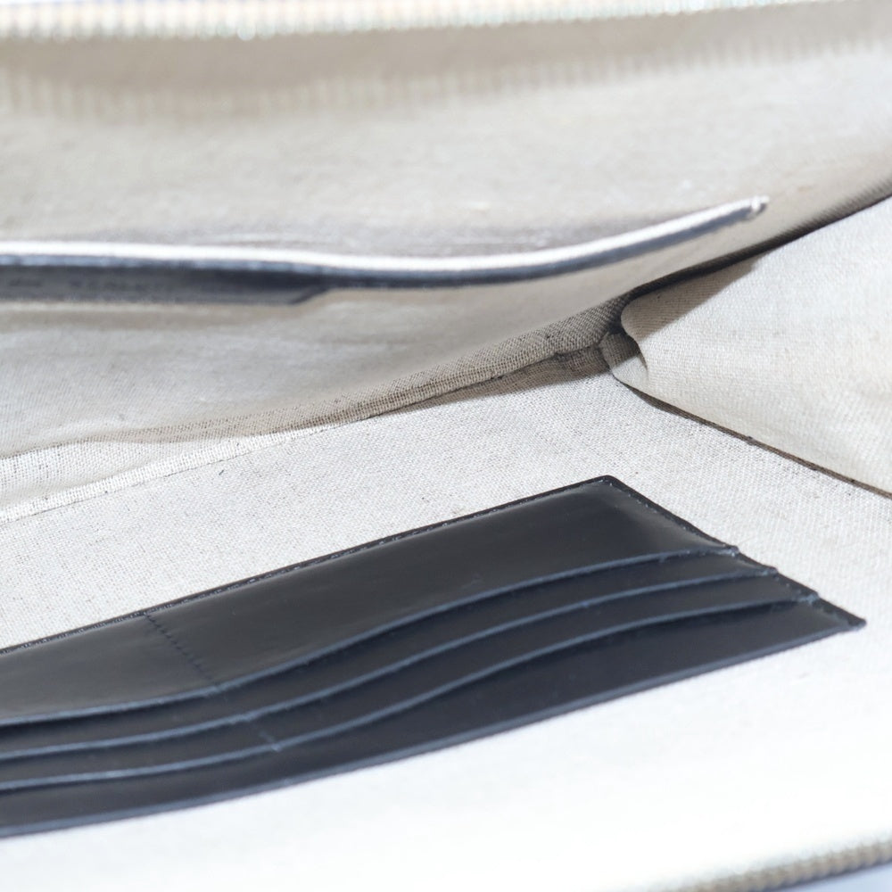 Berluti(ベルルッティ) カリグラフィ ニノGM セカンドバッグ クラッチバック ポーチ ケース レザー ターコイズブルー シルバー金具 レディース