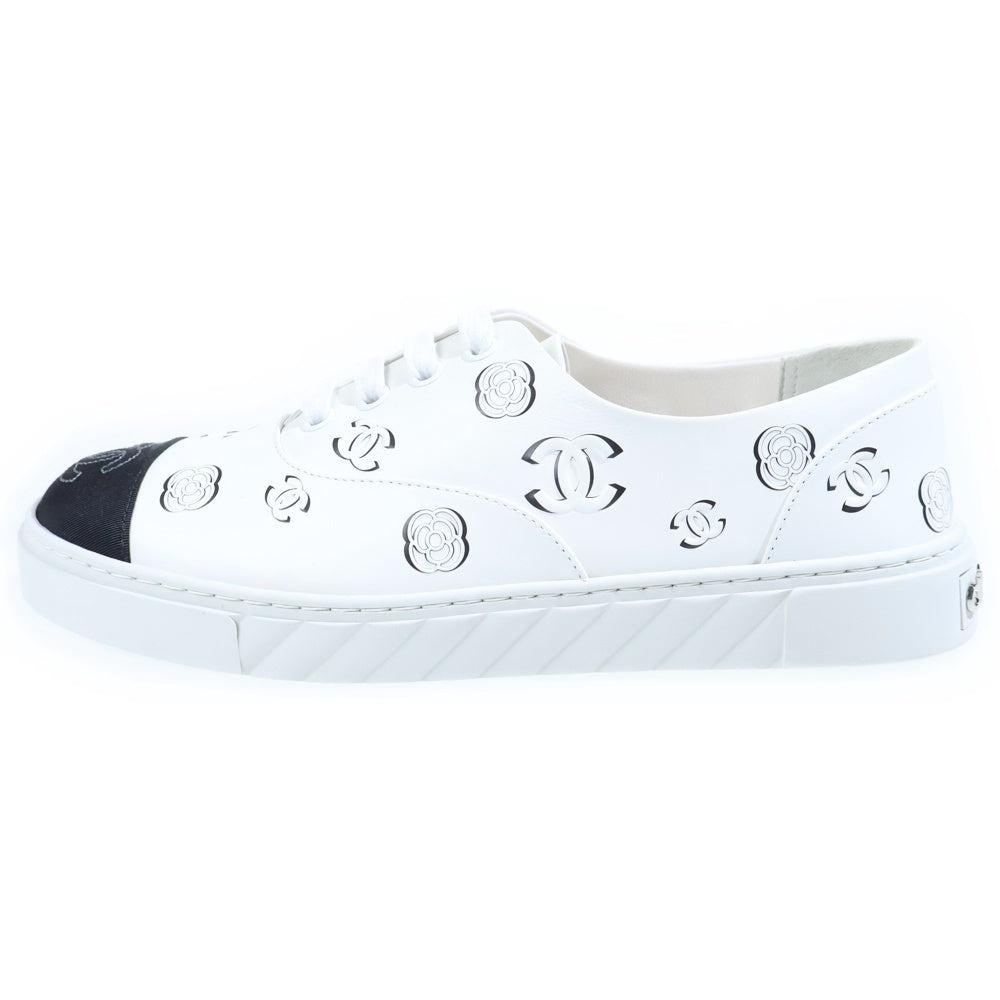 CHANEL(シャネル) カメリア グラフィティ レザーローカットスニーカー G45042 レディース