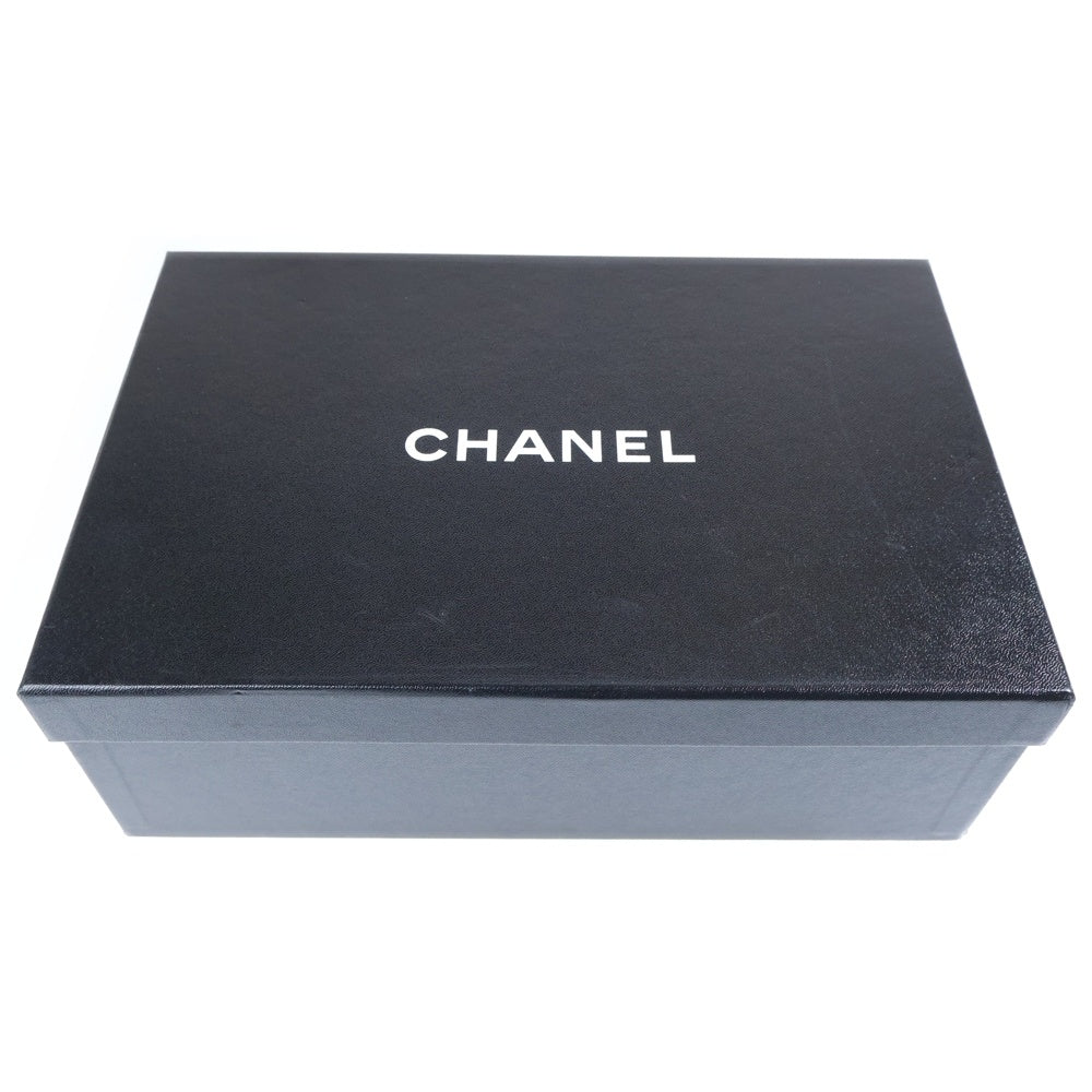 CHANEL(シャネル) グリッター アンクルストラップサンダル ブラック/シルバー レディース