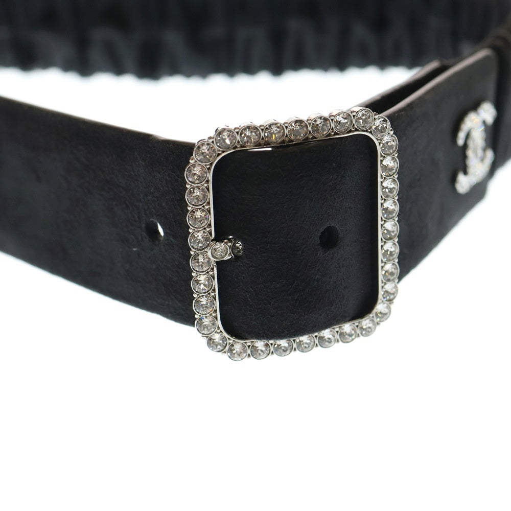 CHANEL(シャネル) ココマーク ベルト ラインストーン ブラック レザー B20 レディース