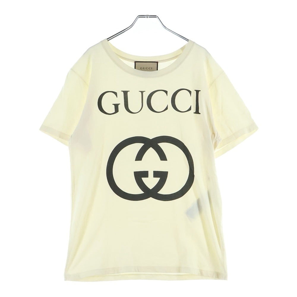 GUCCI(グッチ) 18AW インターロッキングG オーバーサイズ 半袖Tシャツ カットソー ホワイト 493117 X3Q35 レディース