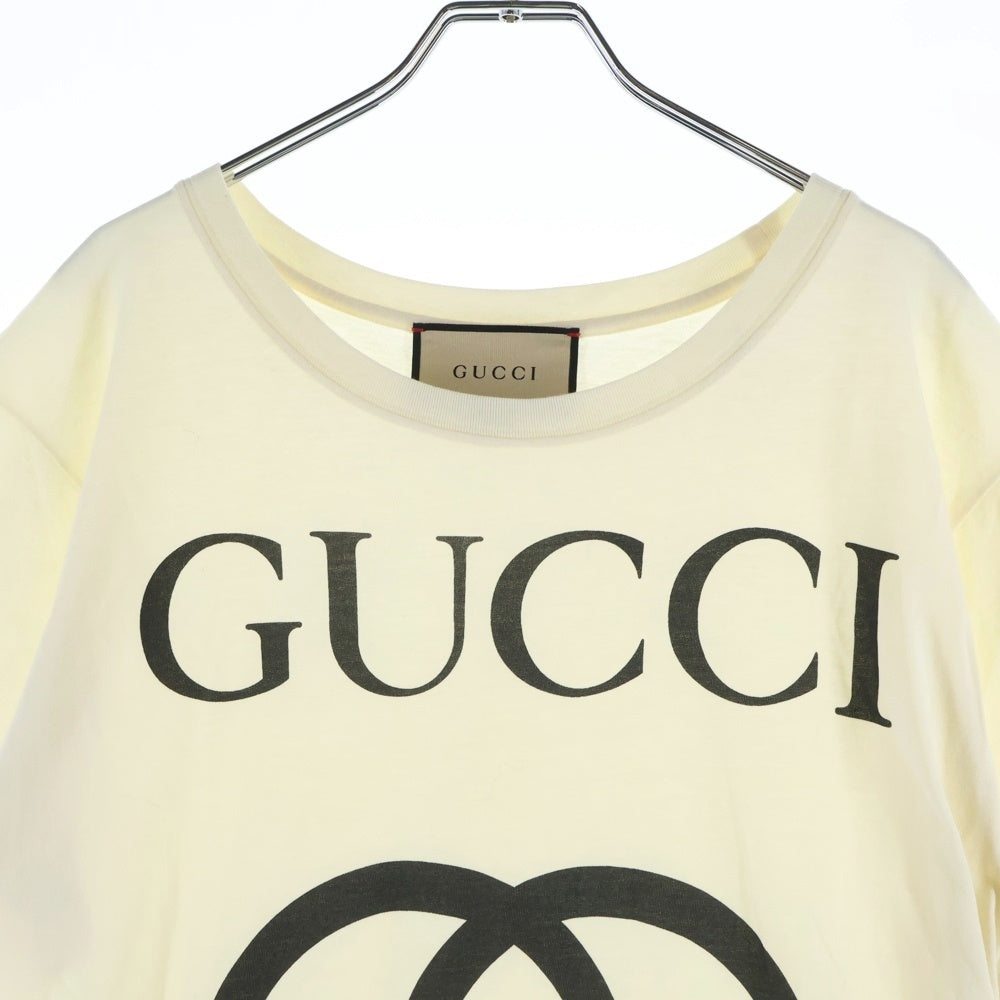 GUCCI(グッチ) 18AW インターロッキングG オーバーサイズ 半袖Tシャツ カットソー ホワイト 493117 X3Q35 レディース