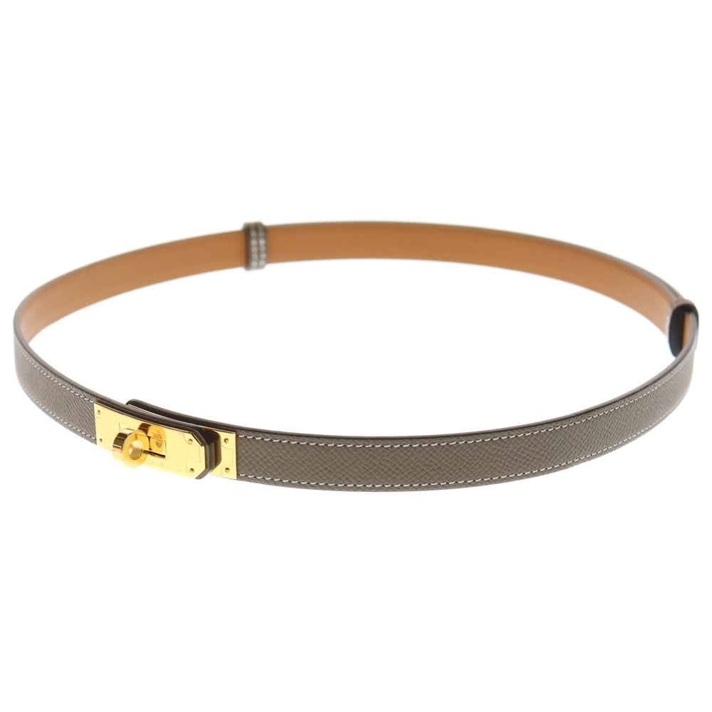 HERMES(エルメス) ケリーベルト18 エトゥープ エプソン ゴールド金具 W刻印 レディース