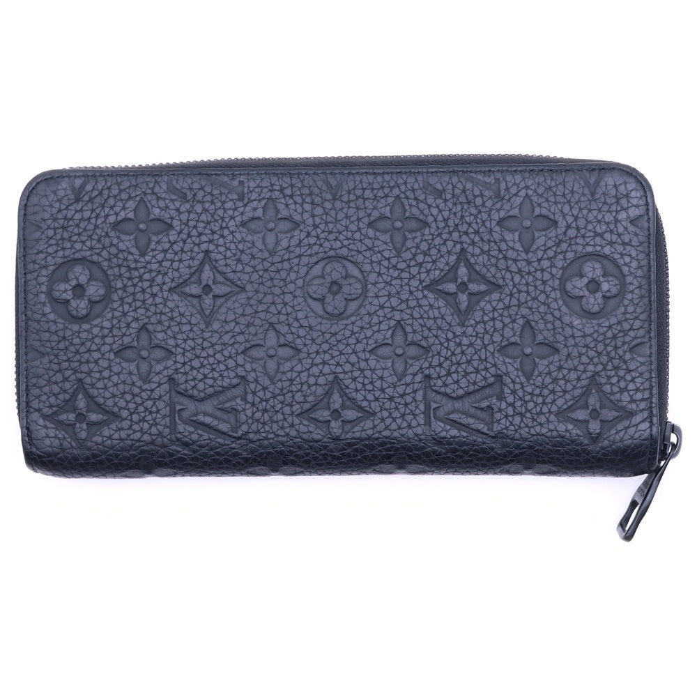 LOUIS VUITTON(ルイヴィトン) モノグラム アンプラント ヴェルティカル ジッピーウォレット ロングウォレット 長財布 ブラック M69047 ブラック金具 レディース