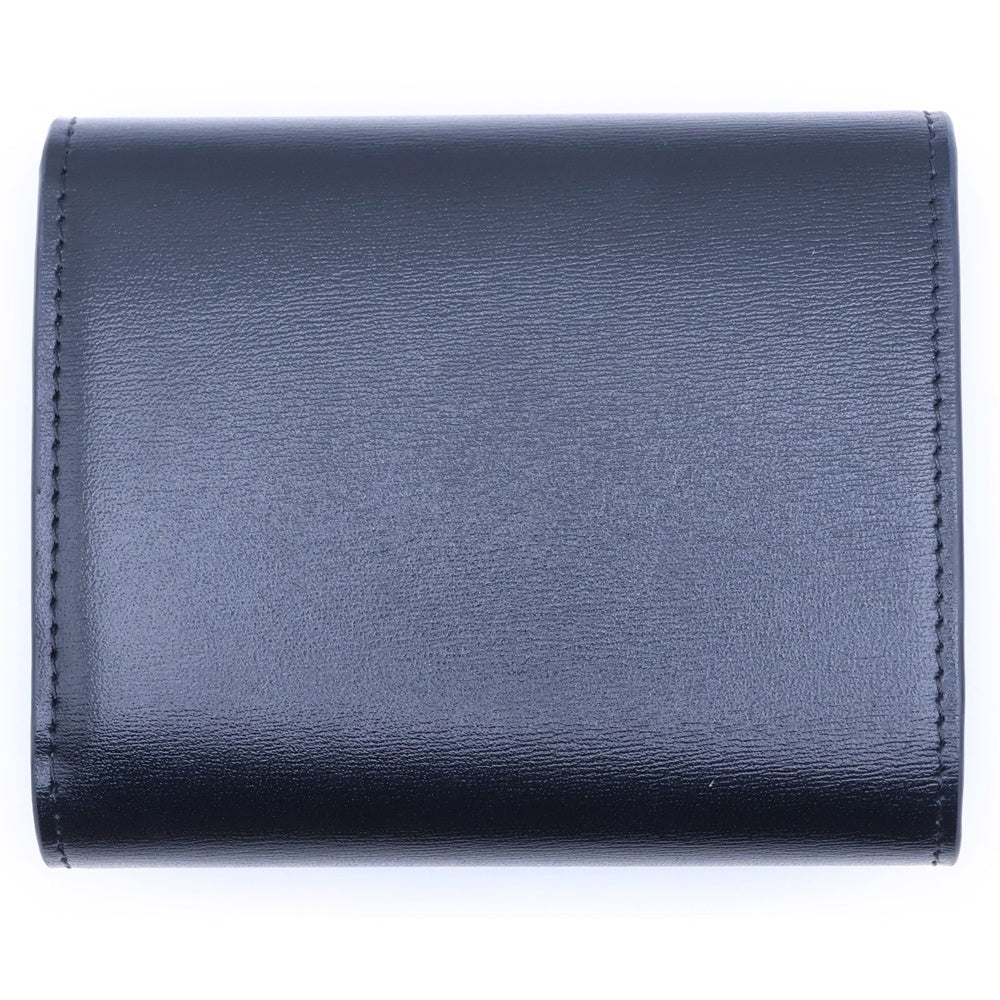 CELINE(セリーヌ) トリオンフ 三つ折り財布 コンパクトウォレット コインケース ブラック レザー ゴールド金具
