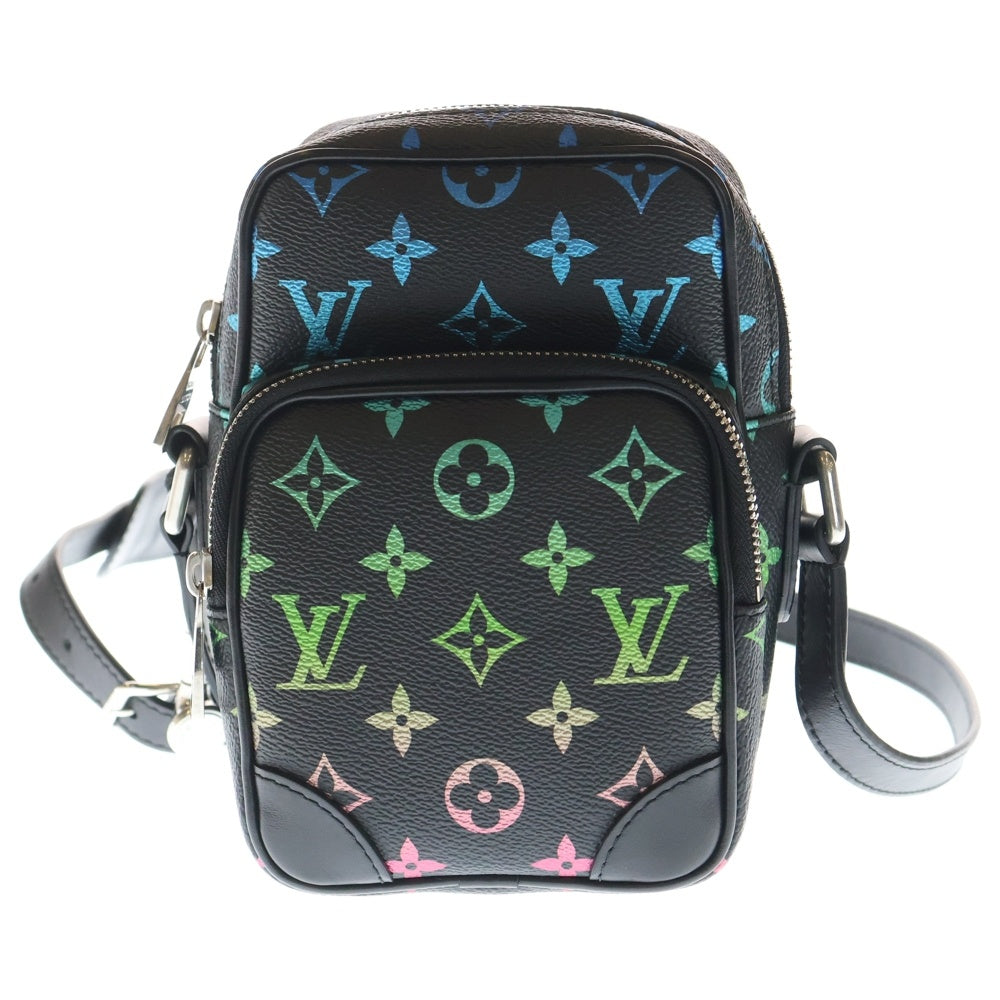 LOUIS VUITTON(ルイヴィトン) モノグラム イリディセント アマゾン ショルダーバッグ ミニバッグ ブラック PVC レザー M13898 シルバー金具 レディース