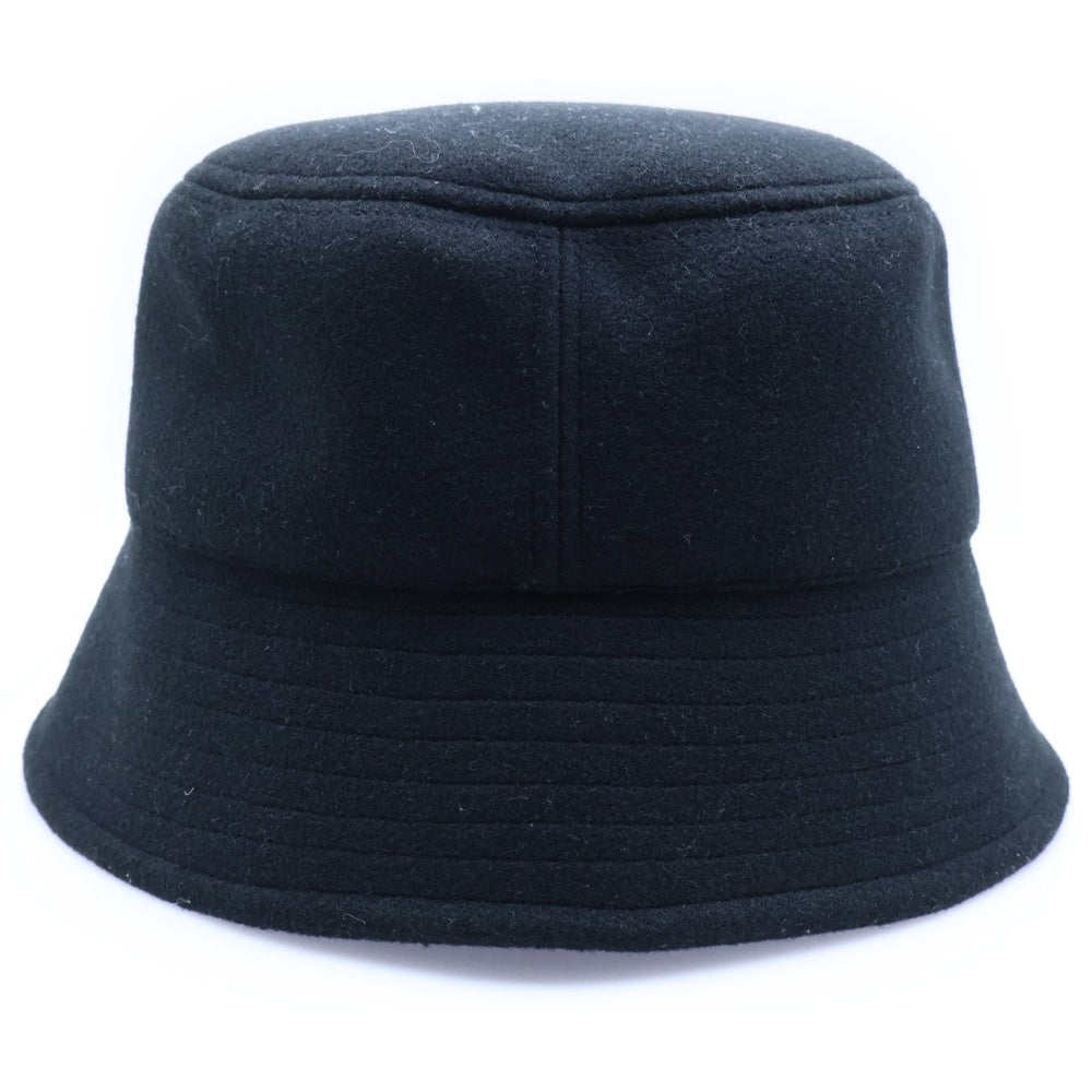 Yohji Yamamoto(ヨウジヤマモト) メルトンバケットハット ブラック UU-H56-923