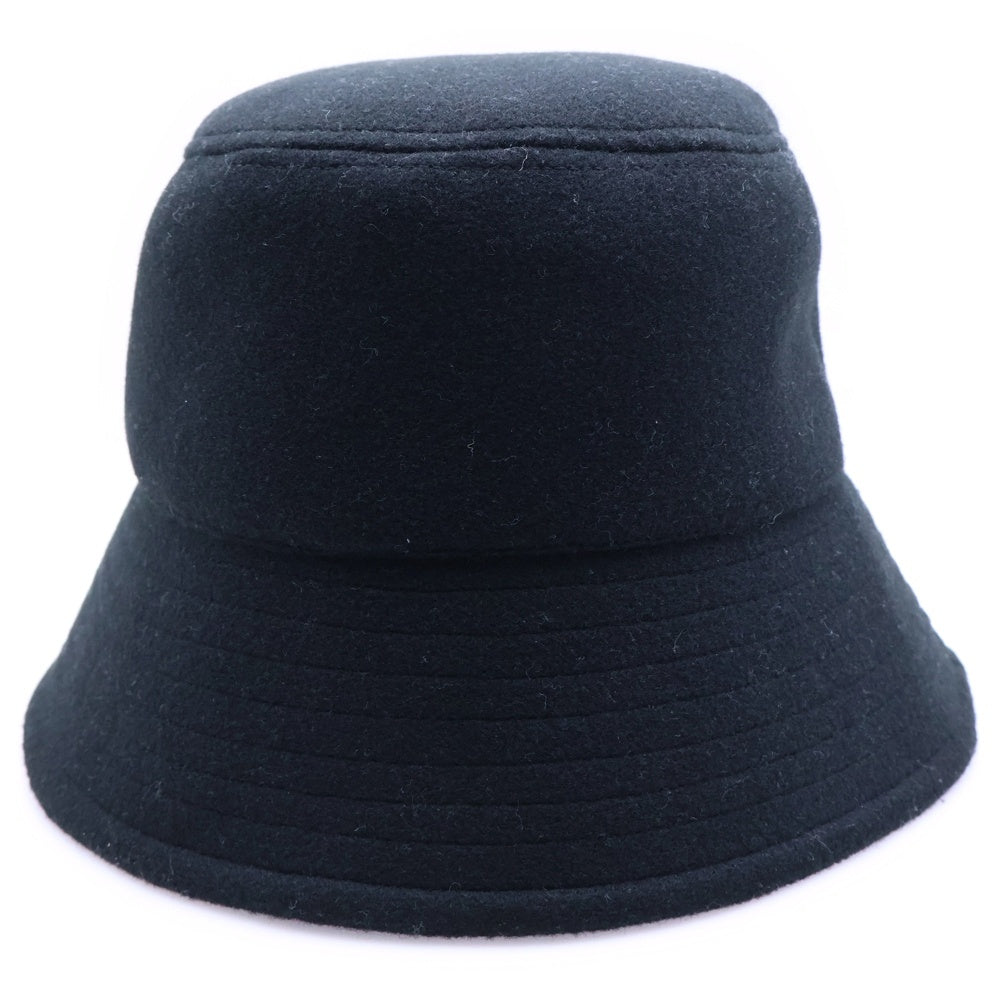 Yohji Yamamoto(ヨウジヤマモト) メルトンバケットハット ブラック UU-H56-923