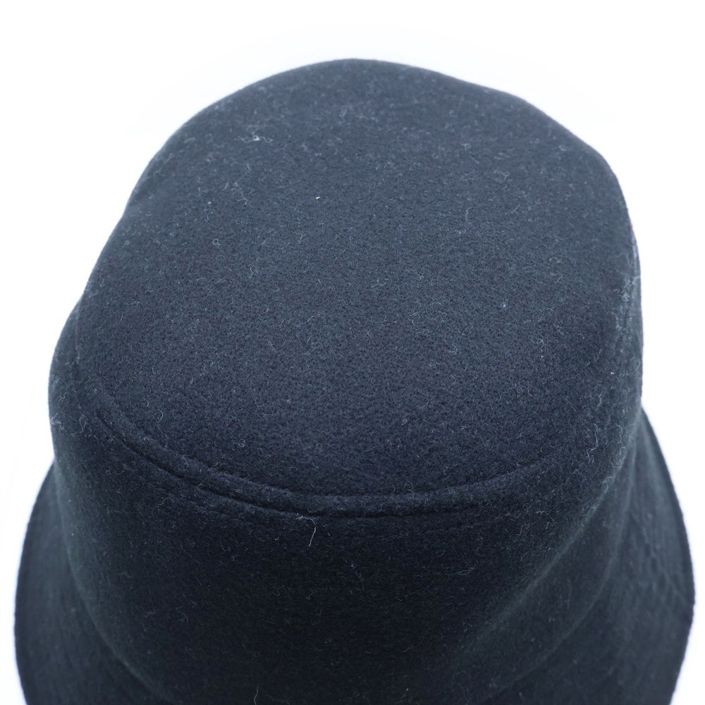 Yohji Yamamoto(ヨウジヤマモト) メルトンバケットハット ブラック UU-H56-923