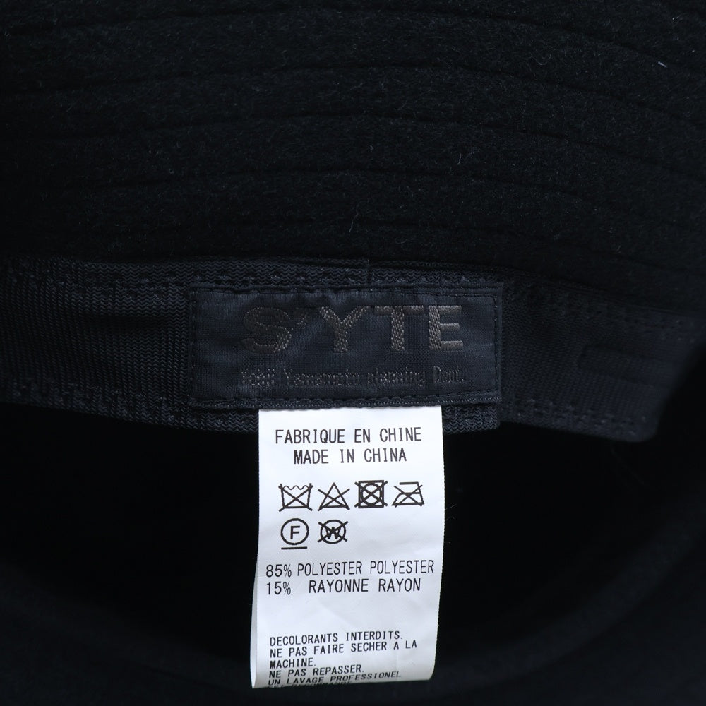 Yohji Yamamoto(ヨウジヤマモト) メルトンバケットハット ブラック UU-H56-923