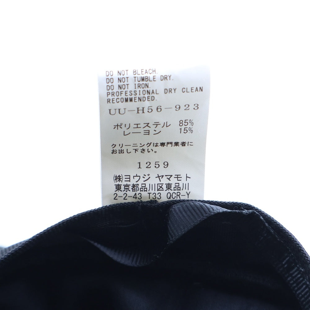 Yohji Yamamoto(ヨウジヤマモト) メルトンバケットハット ブラック UU-H56-923