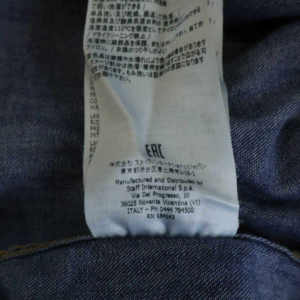 DSQUARED2(ディースクエアード) NEW WESTERN SHIRT ダメージデニム ウエスタンシャツ インディゴ S74DM0635