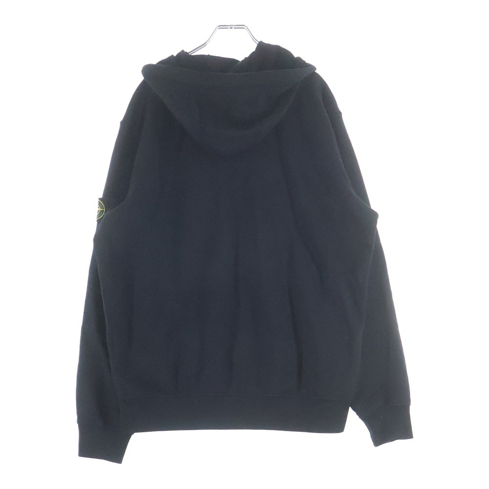 STONE ISLAND(ストーンアイランド) ワッペンロゴ ジップアップ スウェットパーカー フーディー ブラック 101564251