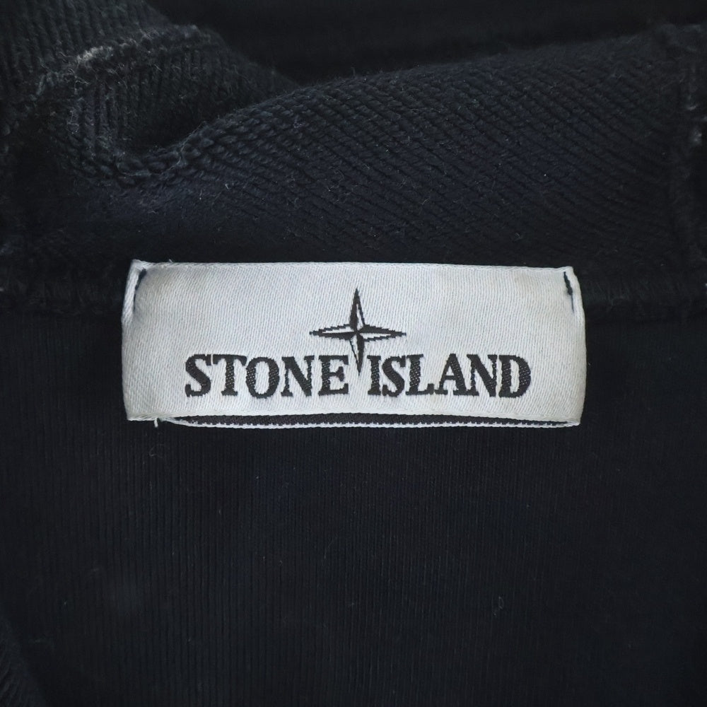 STONE ISLAND(ストーンアイランド) ワッペンロゴ ジップアップ スウェットパーカー フーディー ブラック 101564251