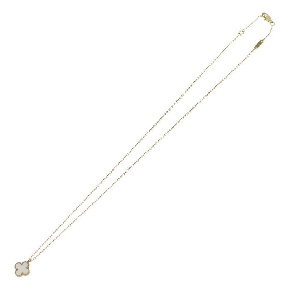 Van Cleef & Arpels(ヴァンクリーフアンドアーペル) スウィートアルハンブラ マザーオブパール ネックレス Au750YG 2.9g VCARF69100 レディース