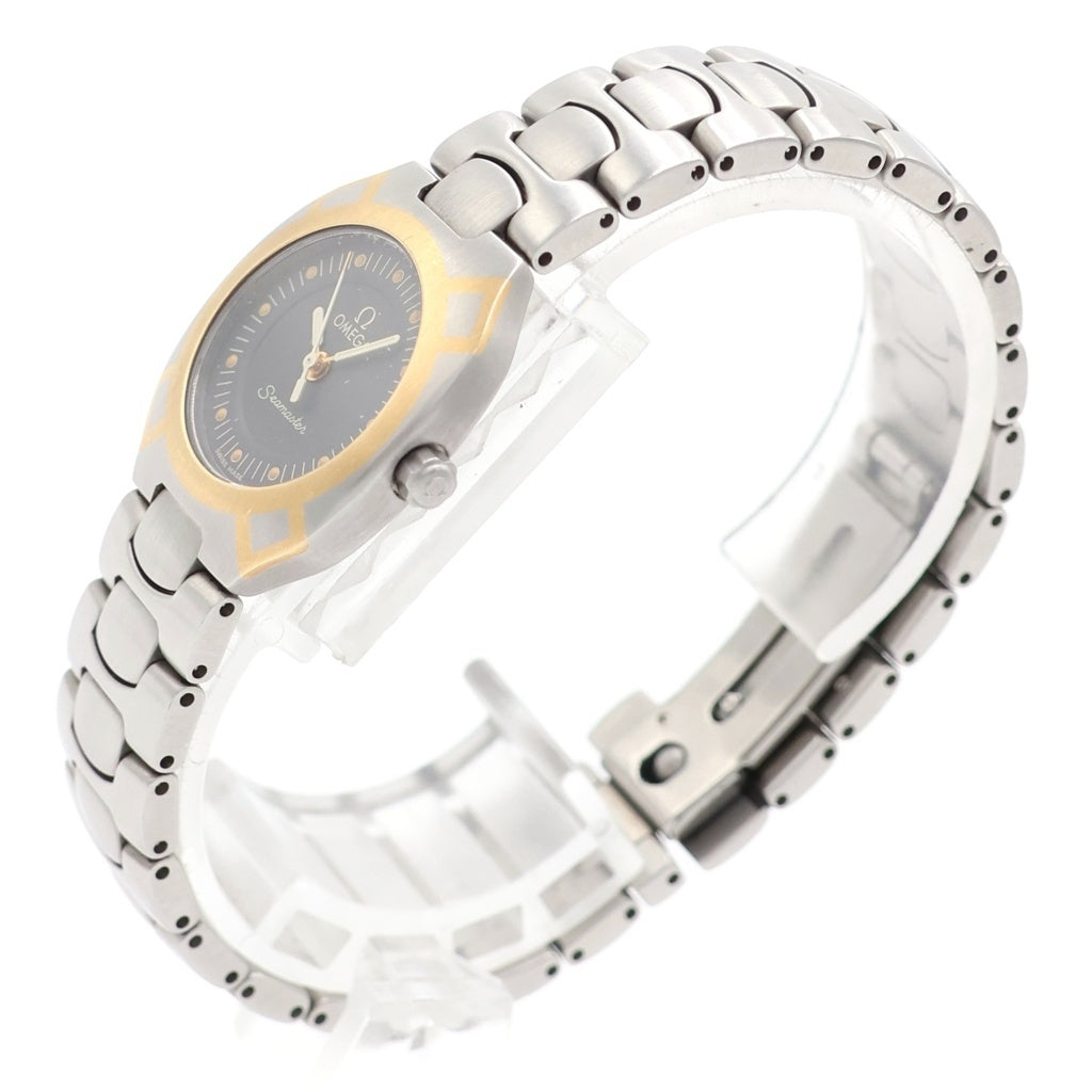 OMEGA(オメガ) シーマスター ポラリス 黒文字盤 シルバー ステンレスクォーツ 腕時計