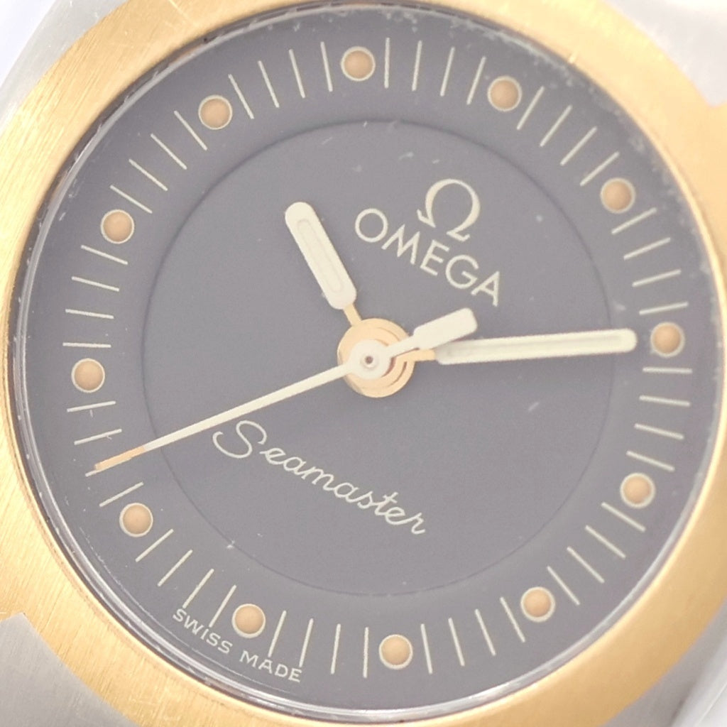 OMEGA(オメガ) シーマスター ポラリス 黒文字盤 シルバー ステンレスクォーツ 腕時計