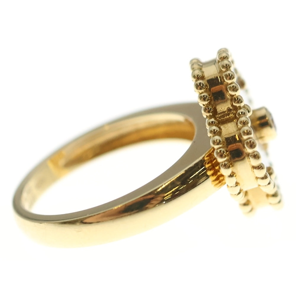 Van Cleef & Arpels(ヴァンクリーフアンドアーペル) ヴィンテージアルハンブラ マザーオブパール 1PDリング ダイヤモンド イエローゴールド Au750YG VCARA41149 ジュエリー レディース