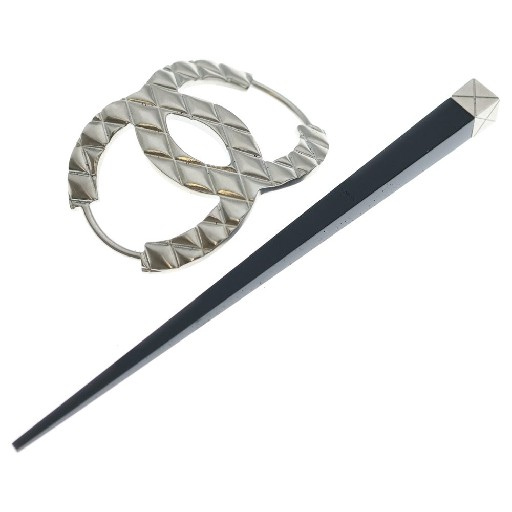 CHANEL(シャネル) B15K ココマーク メタルプレート かんざし シルバー/ブラック レディース A86019