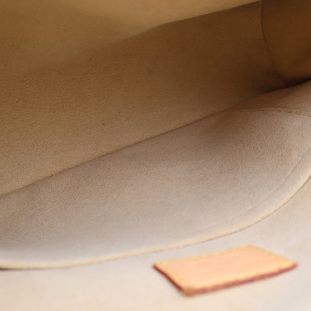 LOUIS VUITTON(ルイヴィトン) モノグラム ハドソンPM ショルダーバッグ ブラウン レザー×PVC M40027 ゴールド金具 レディース