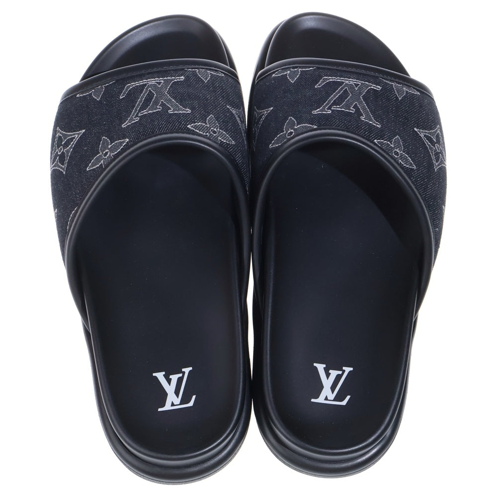 LOUIS VUITTON(ルイヴィトン) マイアミ モノグラムデニム ミュール サンダル ブラック