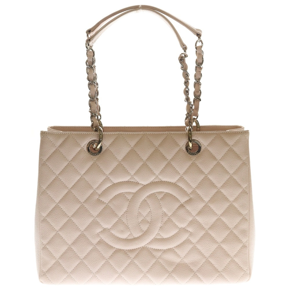 CHANEL(シャネル) ココマーク GSTトート ピンク キャビアスキン ハンドバッグ トートバッグ シルバー金具 レディース