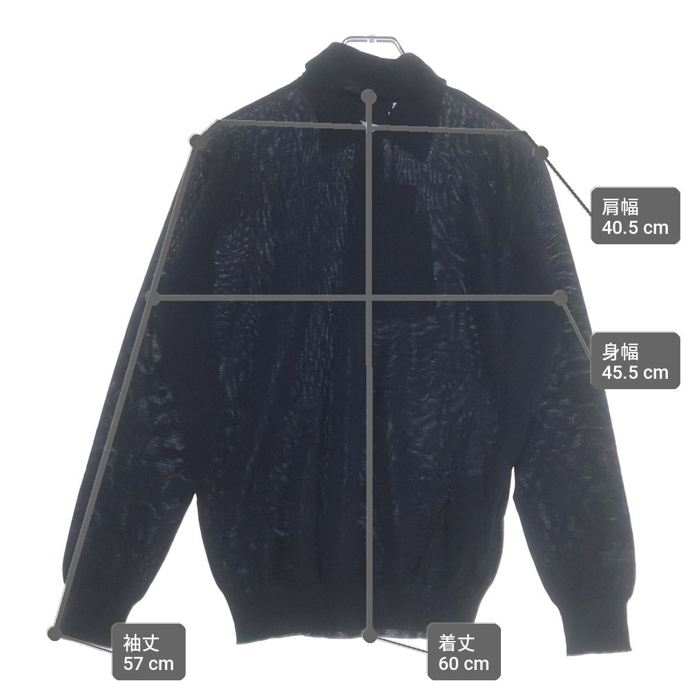 PRADA(プラダ) ウールニット 長袖ポロシャツ ネイビー レディース DNA00T S000 145T