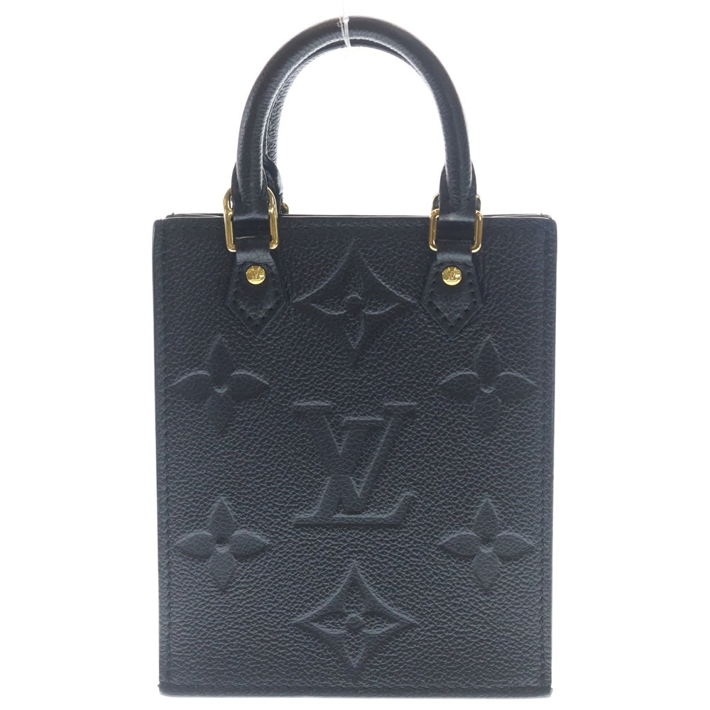 LOUIS VUITTON(ルイヴィトン) モノグラム アンプラント プティット サックプラ 2WAYバッグ ショルダーバッグ ミニハンドバッグ ブラック ノワール レザー M81417 ゴールド金具 レディース