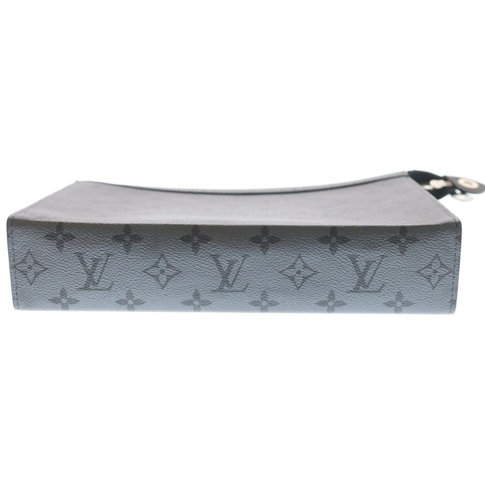 LOUIS VUITTON(ルイヴィトン) モノグラムエクリプス リバース ポシェット ヴォワヤージュ クラッチバッグ セカンドバッグ ダークグレー PVC M69535 シルバー金具 レディース