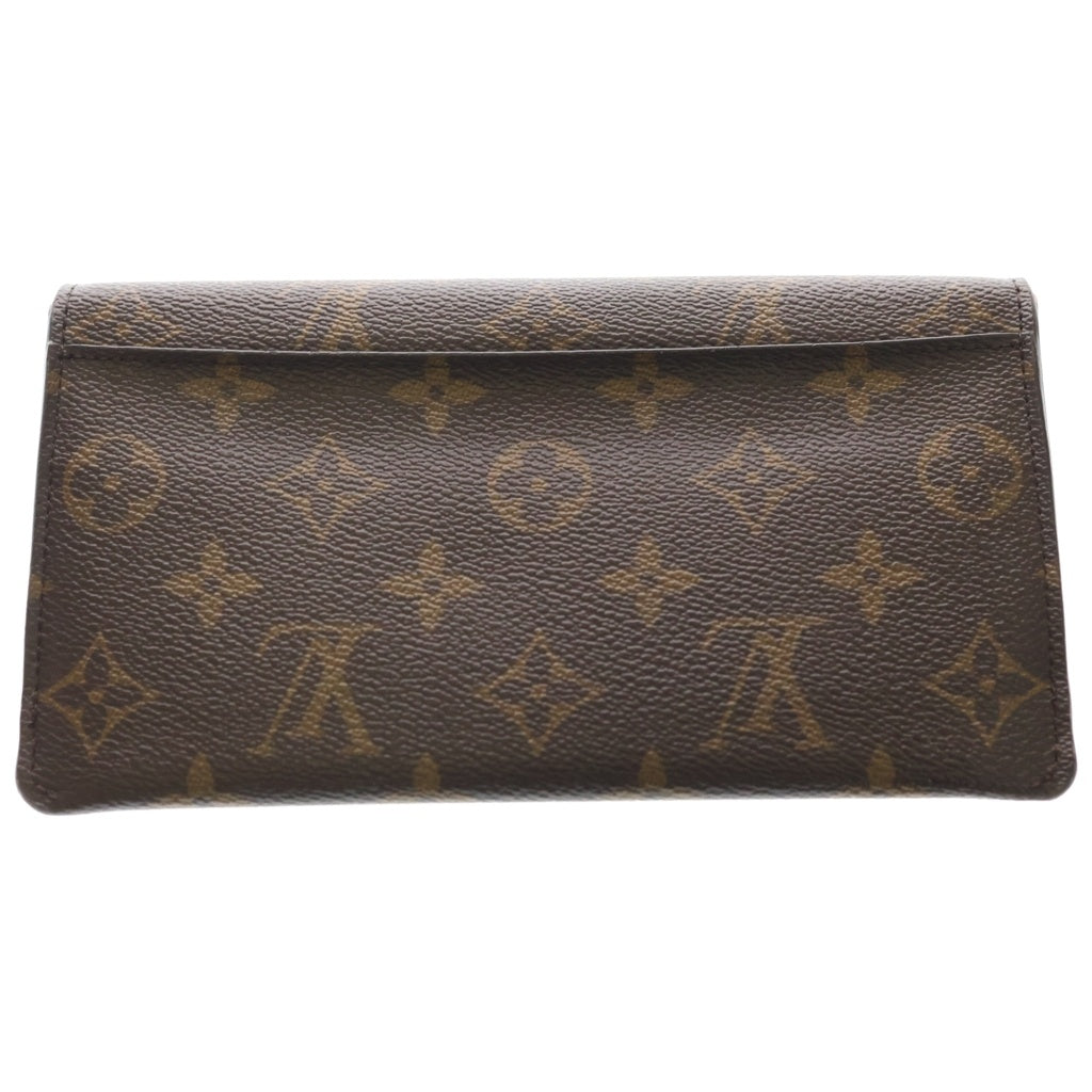 LOUIS VUITTON(ルイヴィトン) モノグラム ポルトフォイユ・ジャンヌ ロングウォレット 長財布 カードケース ブラウン×ピンク レザー M62203 ゴールド金具 レディース