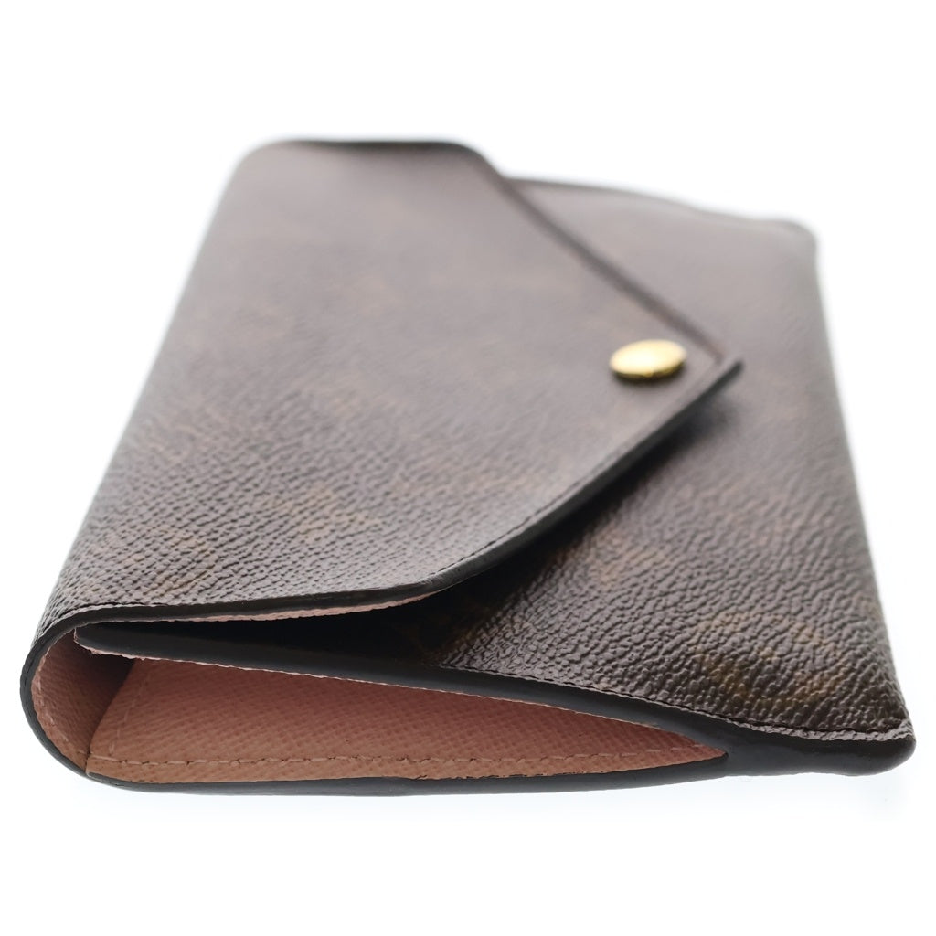LOUIS VUITTON(ルイヴィトン) モノグラム ポルトフォイユ・ジャンヌ ロングウォレット 長財布 カードケース ブラウン×ピンク レザー M62203 ゴールド金具 レディース