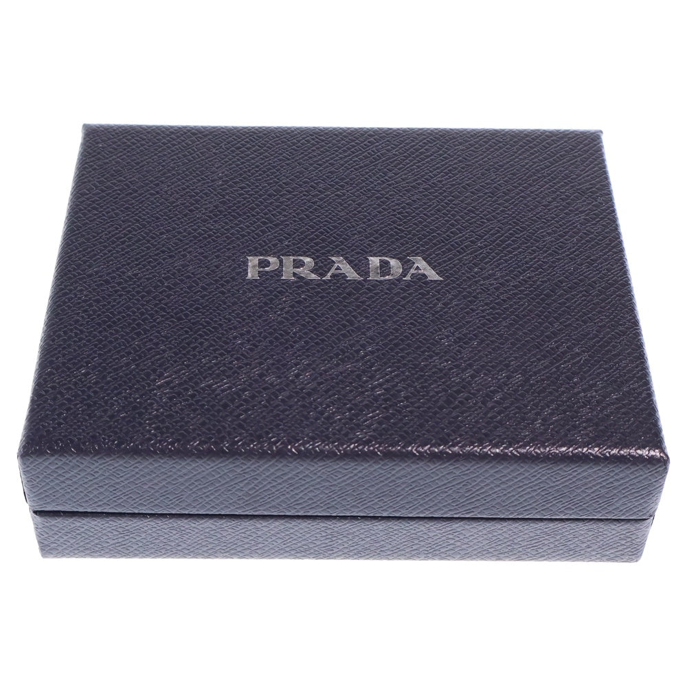 PRADA(プラダ) 二つ折り財布 コンパクトウォレット コインケース アビエーターブルー ソフトルックスレザー 1ML050 ゴールド金具 レディース