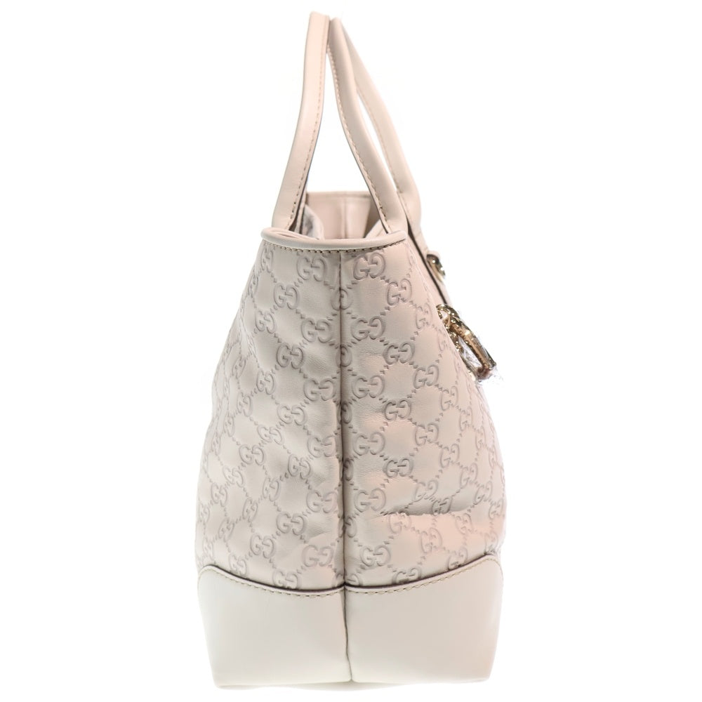 GUCCI(グッチ) GGキャンバス ハートビット トートバッグ ハンドバッグ ホワイト レザー 269956 ゴールド金具 レディース