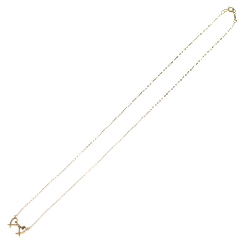 TIFFANY & Co.(ティファニー) ダブルラビングハート 1Pダイヤ ネックレス ペンダント チェーン ゴールド Au750YG レディース