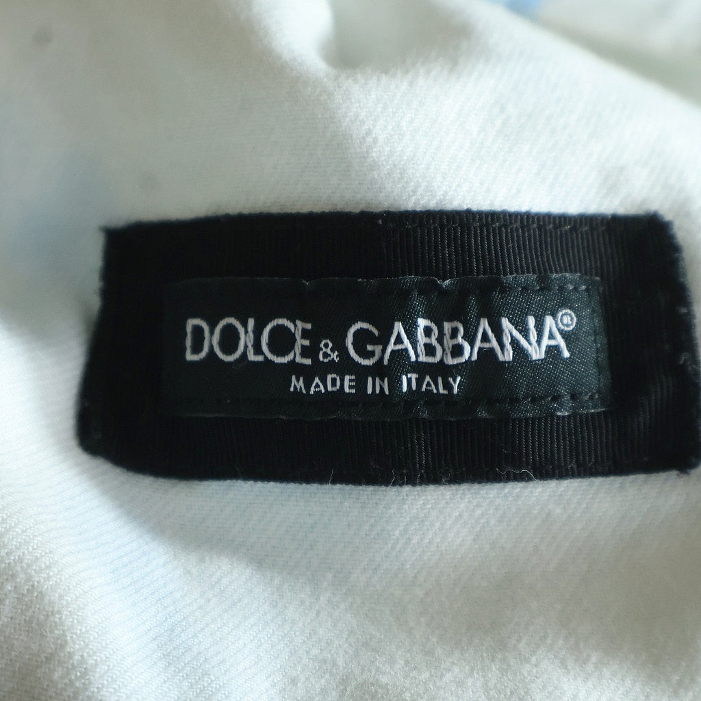DOLCE & GABBANA(ドルチェアンドガッバーナ) ■ブルゾン ストレッチホワイトデニム ブラシストローク DS G9JC2Z