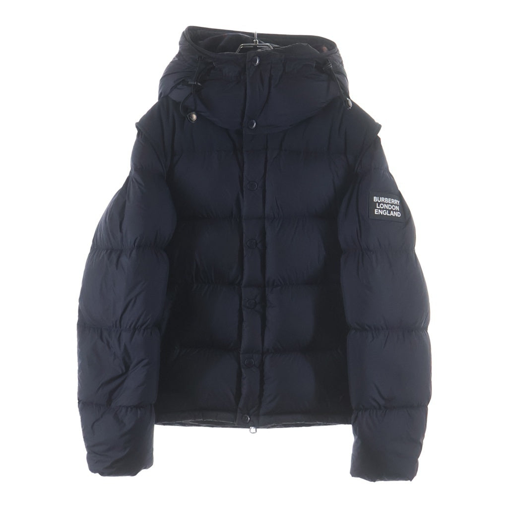 BURBERRY(バーバリー) ラバーロゴ フーデッド ジップアップ ダウンジャケット ネイビー 53B3092