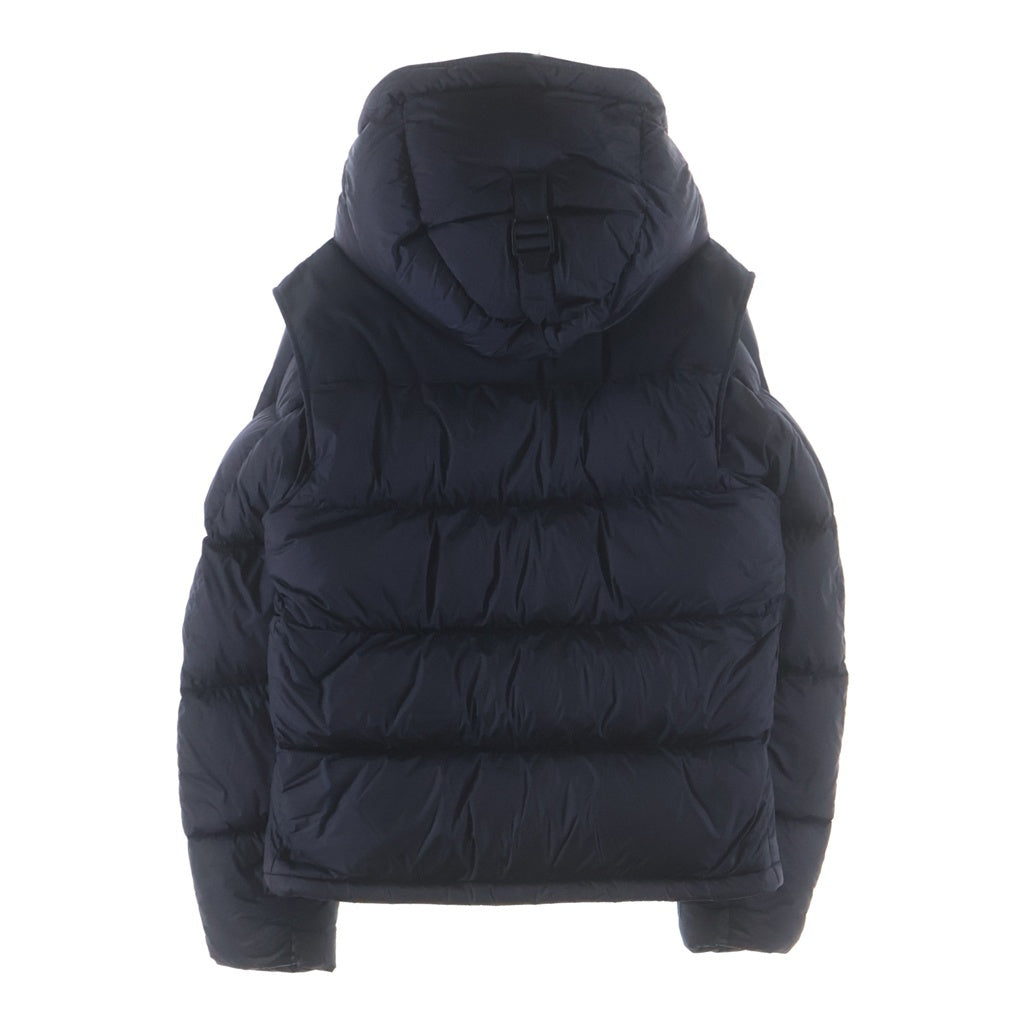 BURBERRY(バーバリー) ラバーロゴ フーデッド ジップアップ ダウンジャケット ネイビー 53B3092