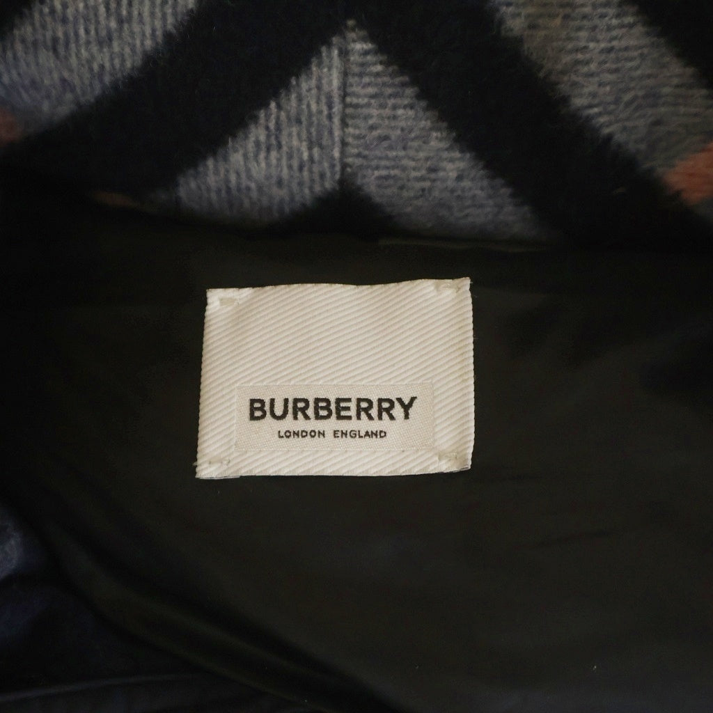 BURBERRY(バーバリー) ラバーロゴ フーデッド ジップアップ ダウンジャケット ネイビー 53B3092