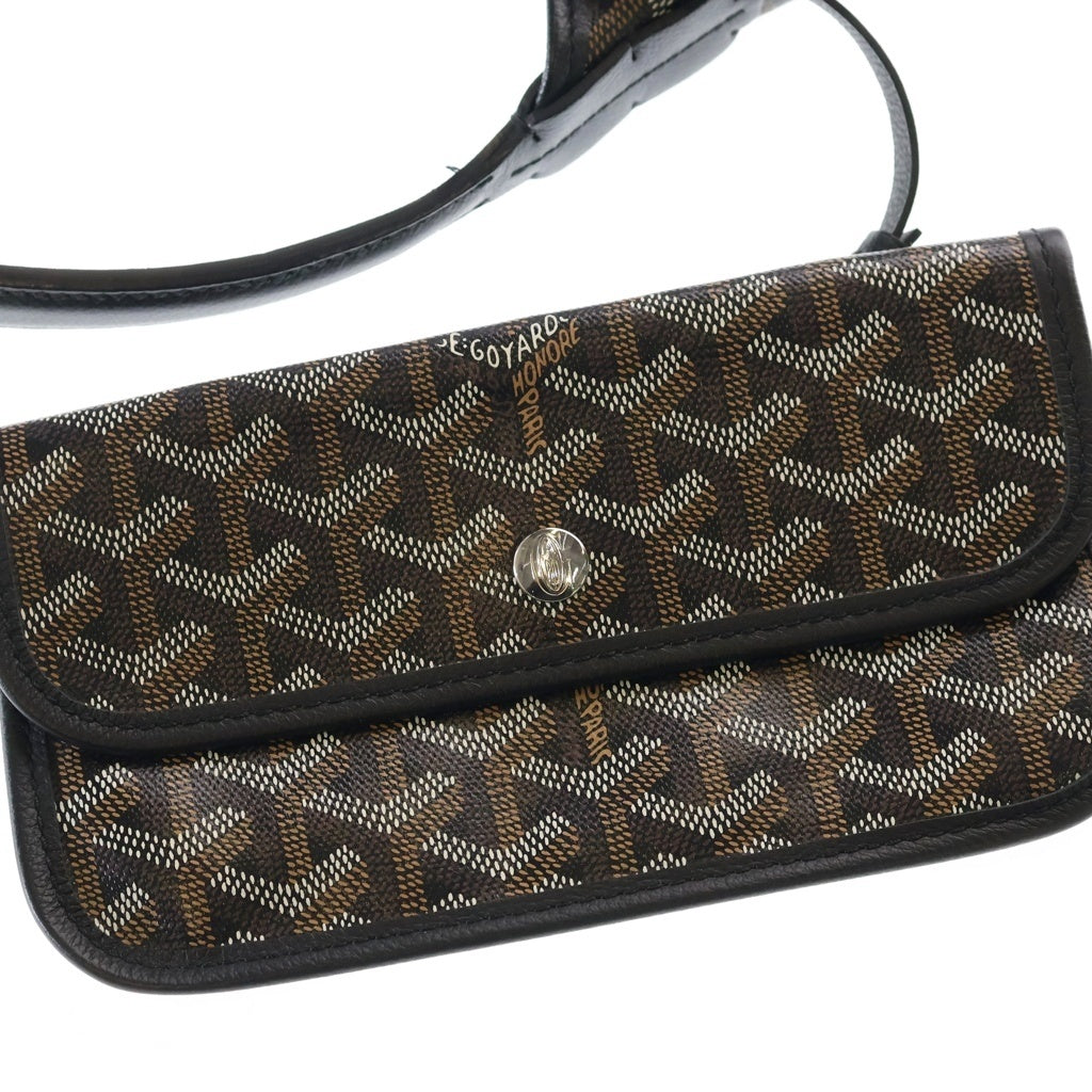 GOYARD(ゴヤール) ボエム ホーボー PVCコーティングキャンバス レザー ワンショルダーバッグ ブラック/ブラウン レディース