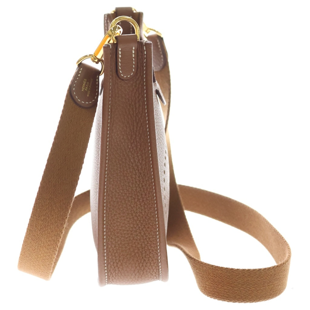 HERMES(エルメス) エヴリンTPM トリヨン ショルダーバッグ ミニバッグ ブラウン ゴールド U刻印 レザー ゴールド金具 レディース