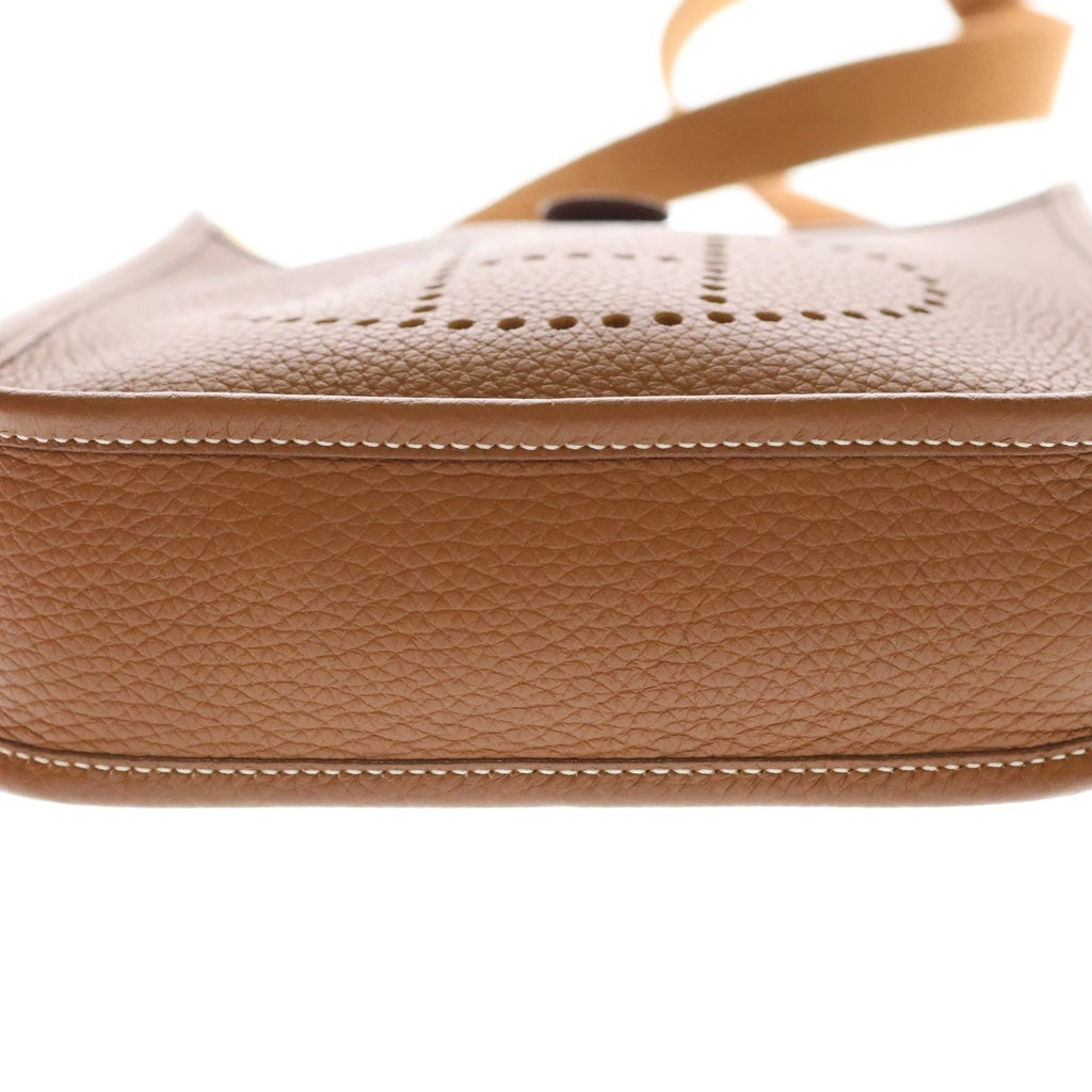 HERMES(エルメス) エヴリンTPM トリヨン ショルダーバッグ ミニバッグ ブラウン ゴールド U刻印 レザー ゴールド金具 レディース