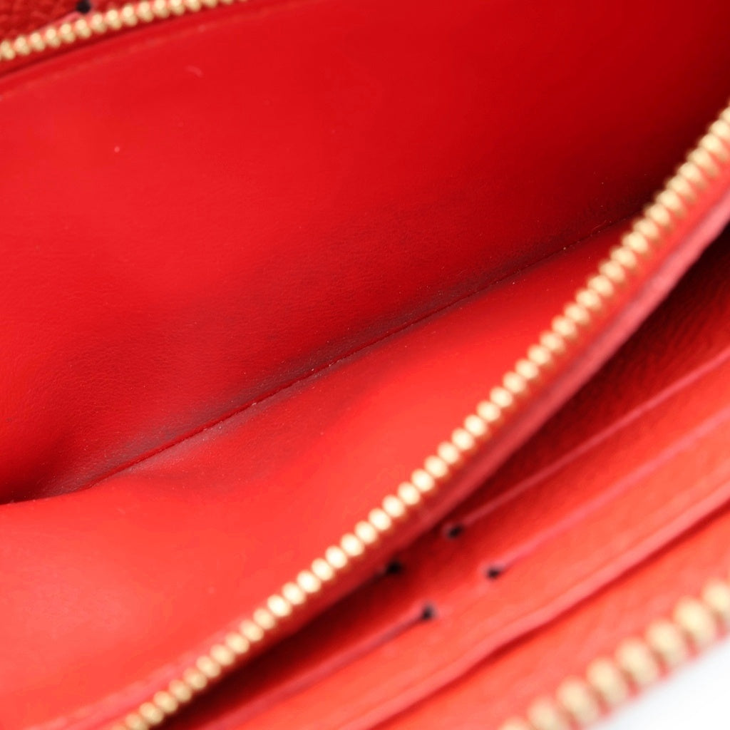 LOUIS VUITTON(ルイヴィトン) モノグラム アンプラント ポルトフォイユクレマンス マリーヌルージュ ロングウォレット 長財布 カードケース ネイビー×レッド レザー M63920 ゴールド金具 レディース