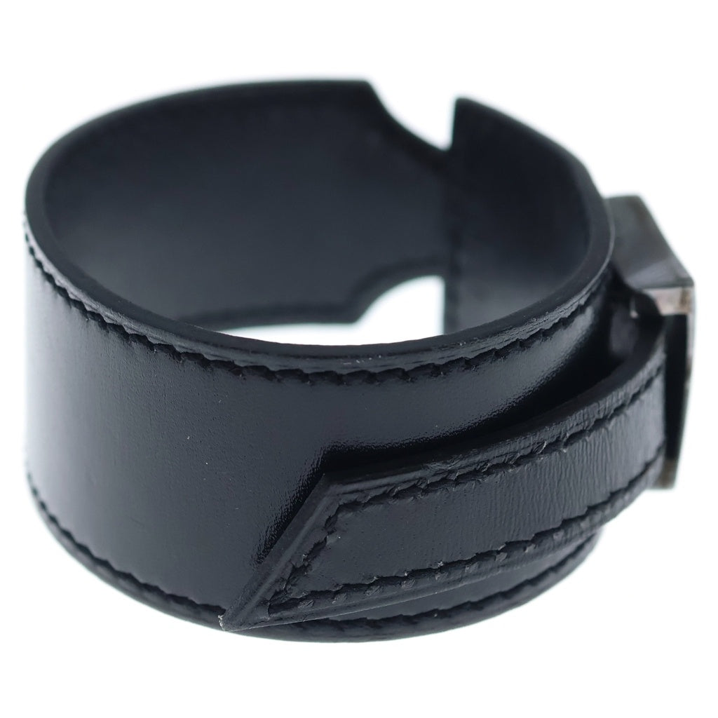 HERMES(エルメス) トゥアレグ アルテミス ブレスレット ブラック レザー シルバー金具 レディース