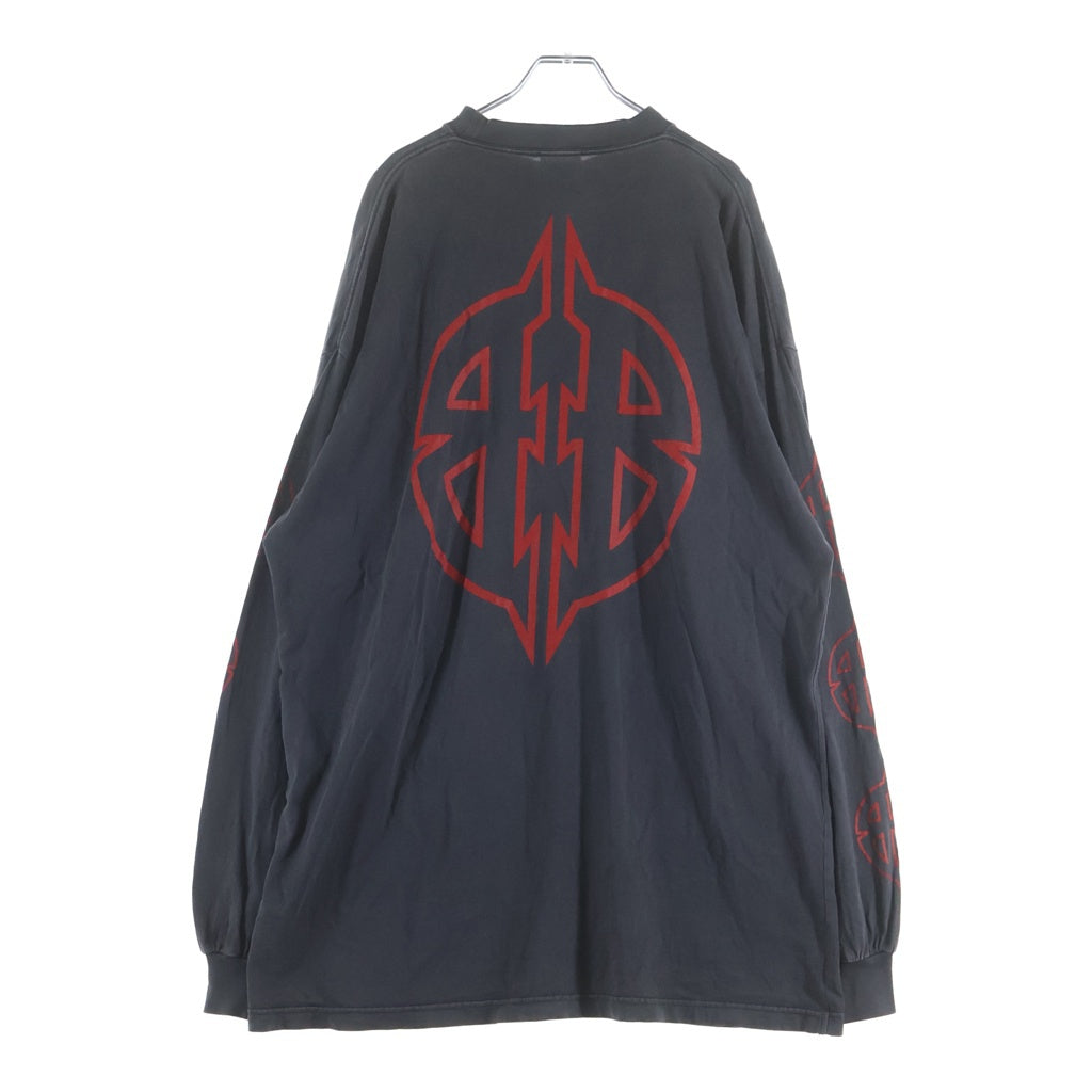 BALENCIAGA(バレンシアガ) 23AW Long Sleeve Metal T-Shirt メタルロゴ ロングスリーブカットソー 長袖Tシャツ グレー