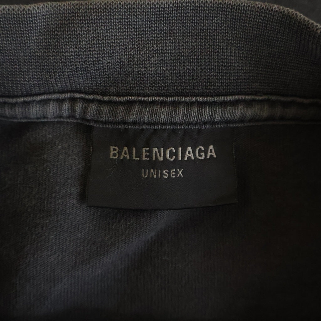 BALENCIAGA(バレンシアガ) 23AW Long Sleeve Metal T-Shirt メタルロゴ ロングスリーブカットソー 長袖Tシャツ グレー
