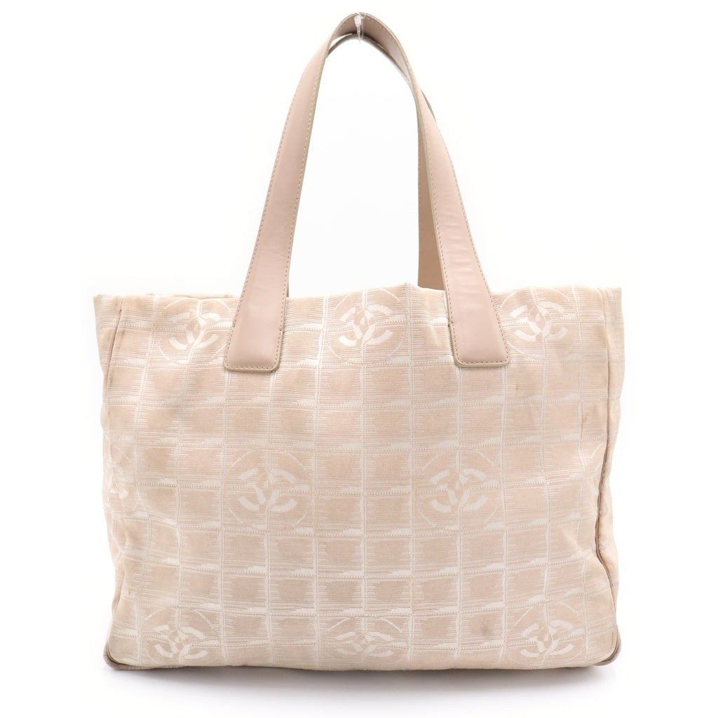 CHANEL(シャネル) ニュートラベルライン ココマーク キャンバス トートバッグ ベージュ 8番台 レディース