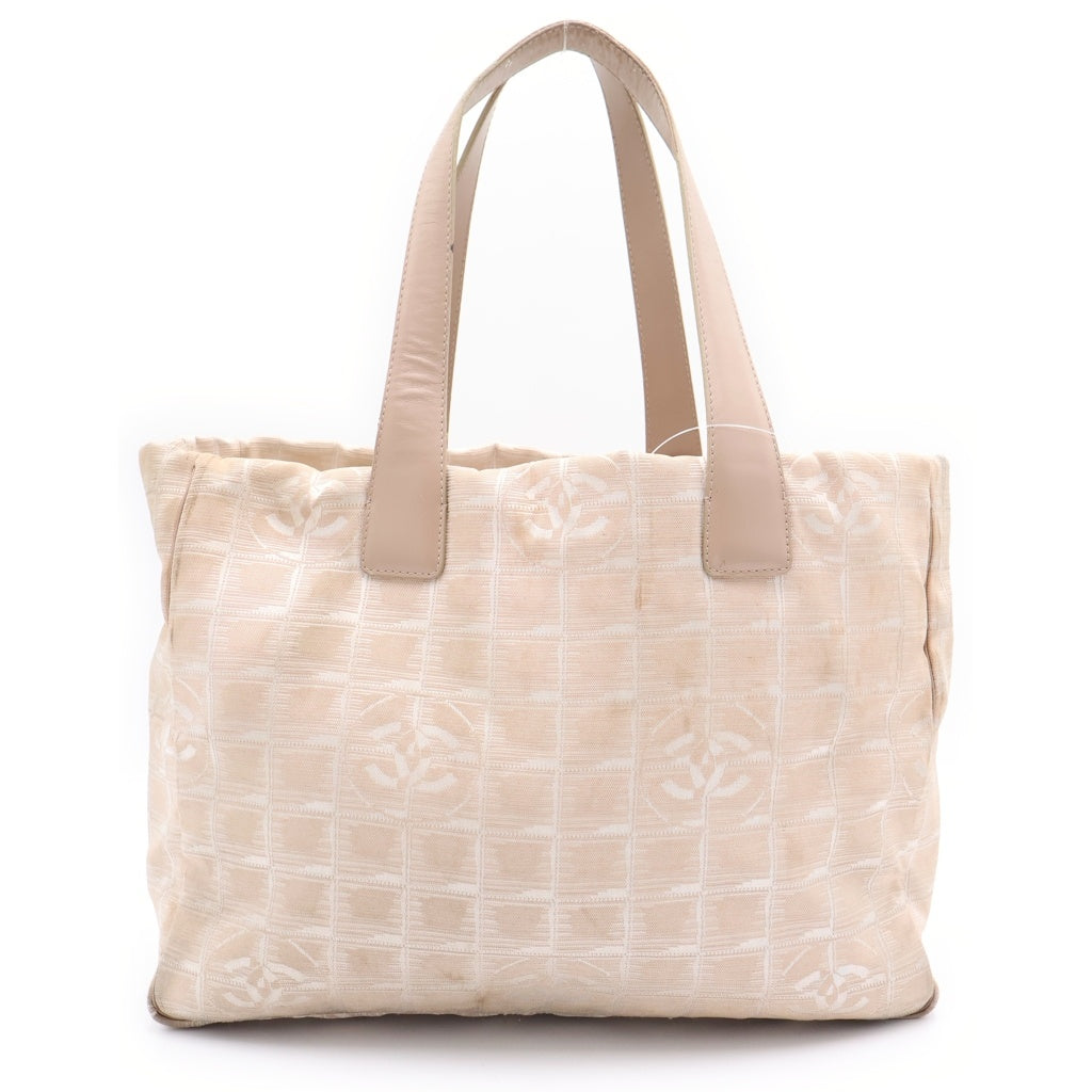 CHANEL(シャネル) ニュートラベルライン ココマーク キャンバス トートバッグ ベージュ 8番台 レディース