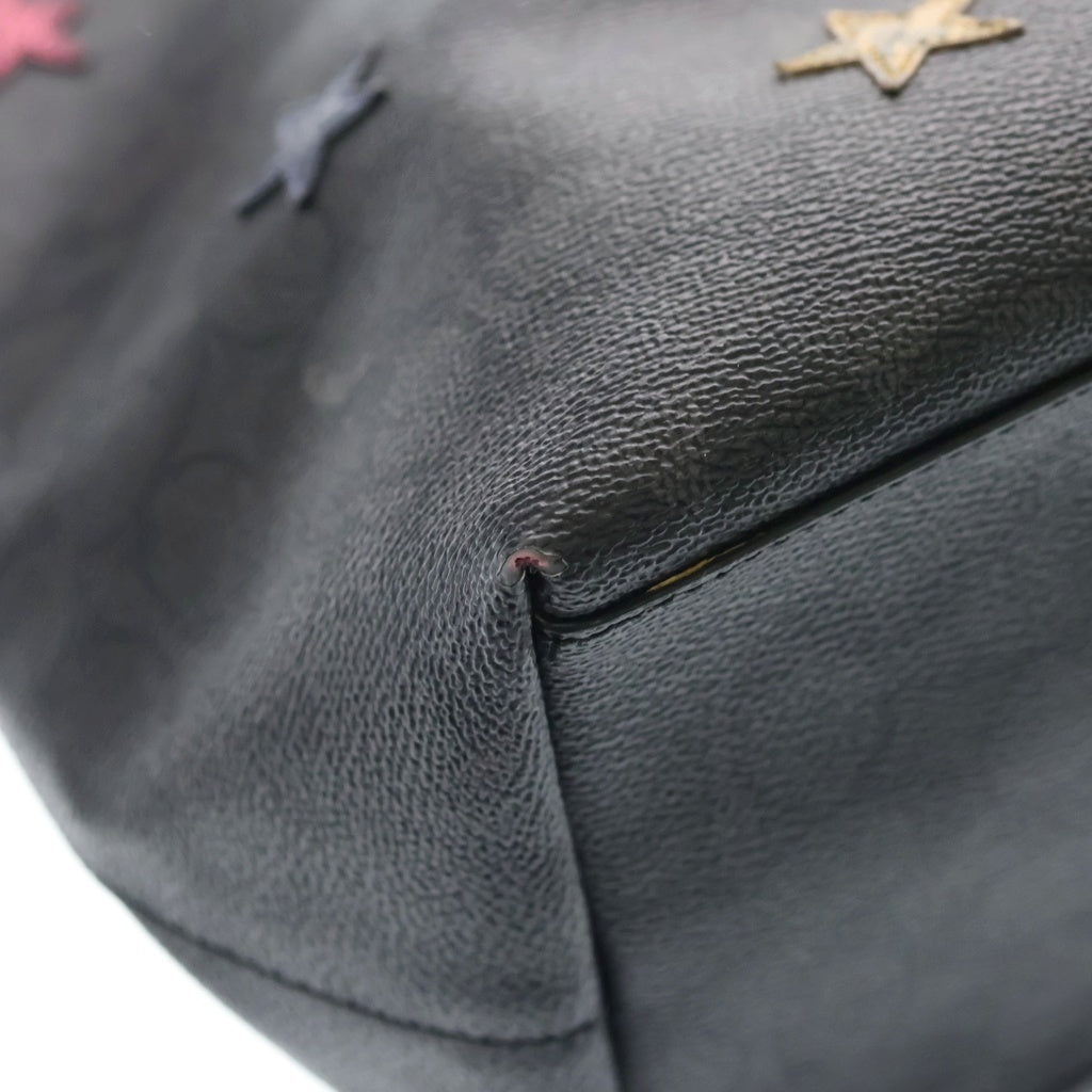 COACH(コーチ) シグネチャー PVC レザー スターモチーフ トートバッグ ブラック レディース