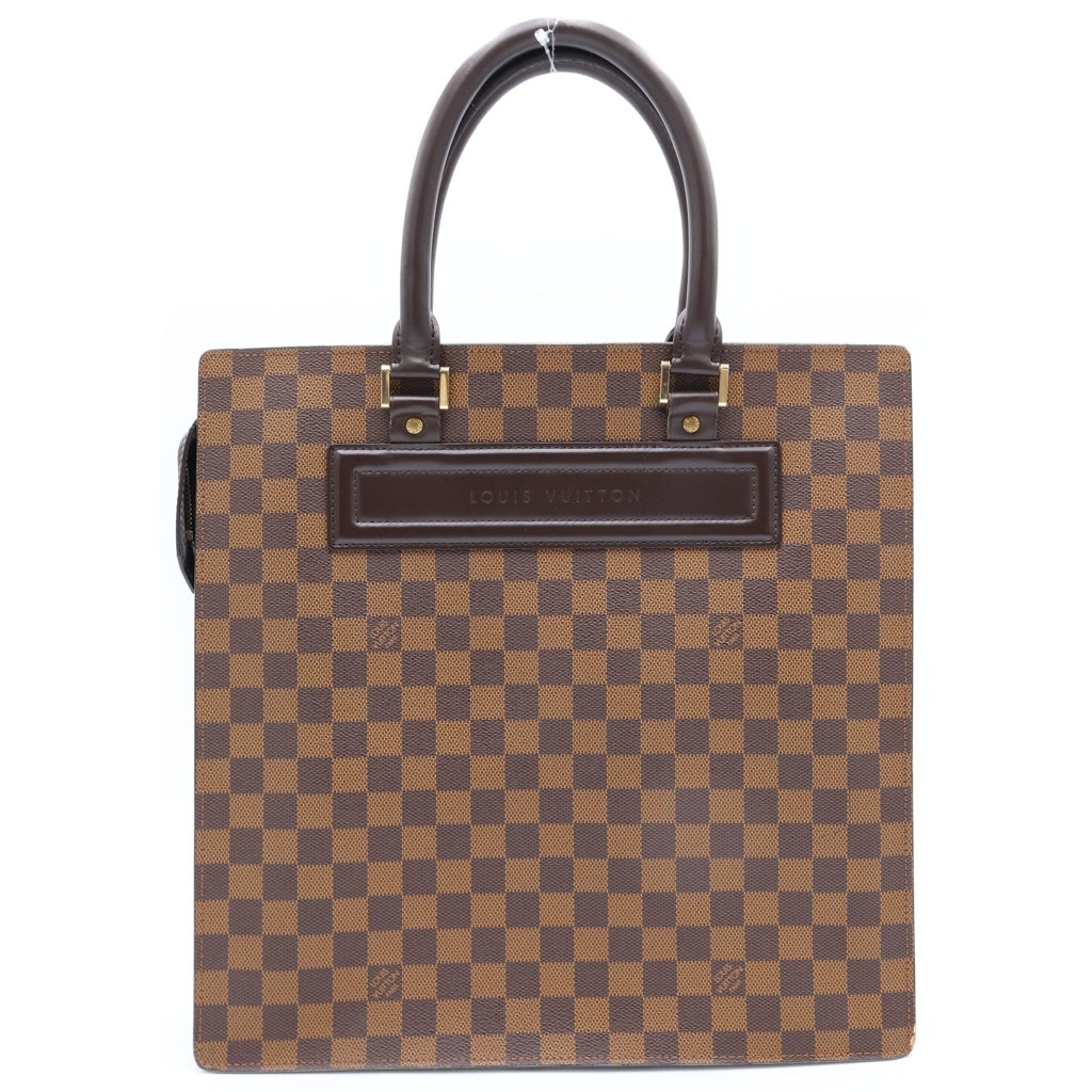 LOUIS VUITTON(ルイヴィトン) ダミエ ヴェニスGM トートバッグ ハンドバッグ ブラウン レザー×PVC N51146 ゴールド金具 レディース