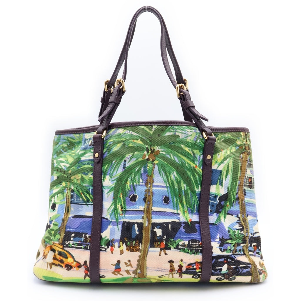 LOUIS VUITTON(ルイヴィトン) アイオール カバPM トートバッグ ハンドバッグ パープル×マルチカラー レザー×キャンバス M93771 ゴールド金具 レディース